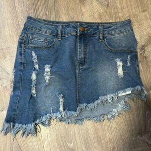 Asymmetrical Mini Skirt
